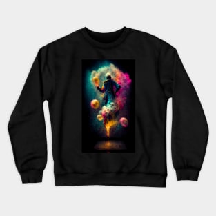 Appearing person magic trick Crewneck Sweatshirt